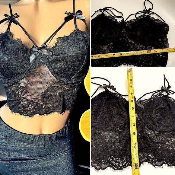 Buy One, Get One l Lacey Bralette l Underwire Black, Red, Hot Pink l M/L l NWOT - Picture 5 of 8